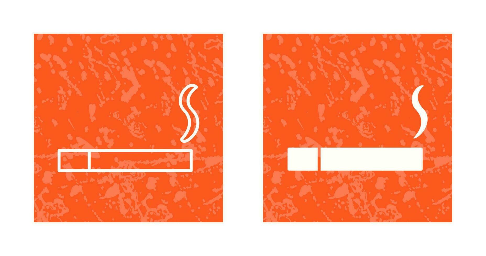 Unique Lit Cigarette Vector Icon