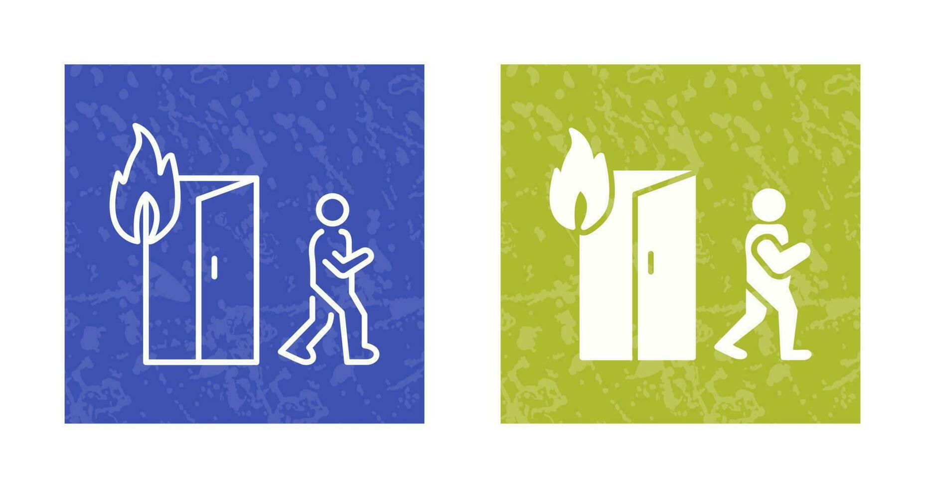 Unique Running from Fire Vector Icon