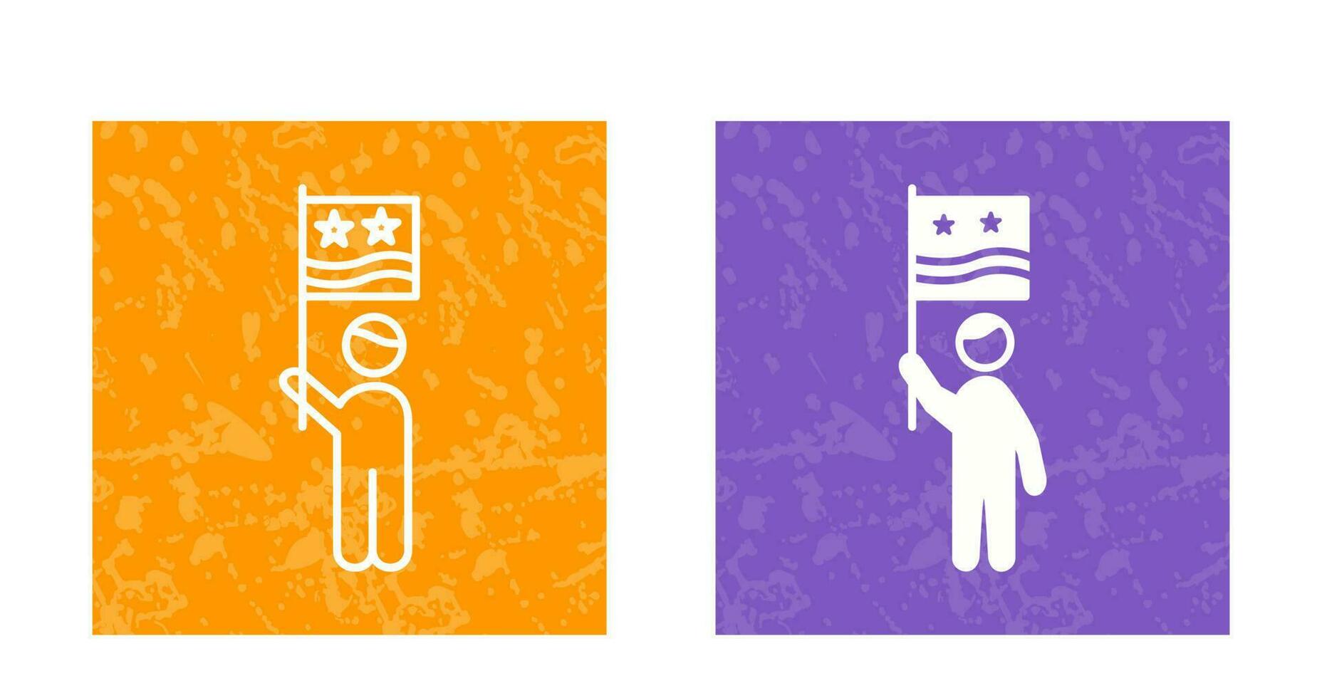 Raising Flag Vector Icon