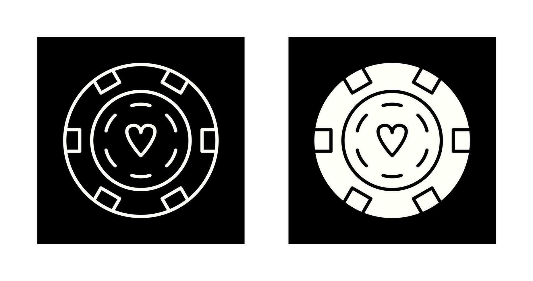 Unique Poker Chips Vector Icon