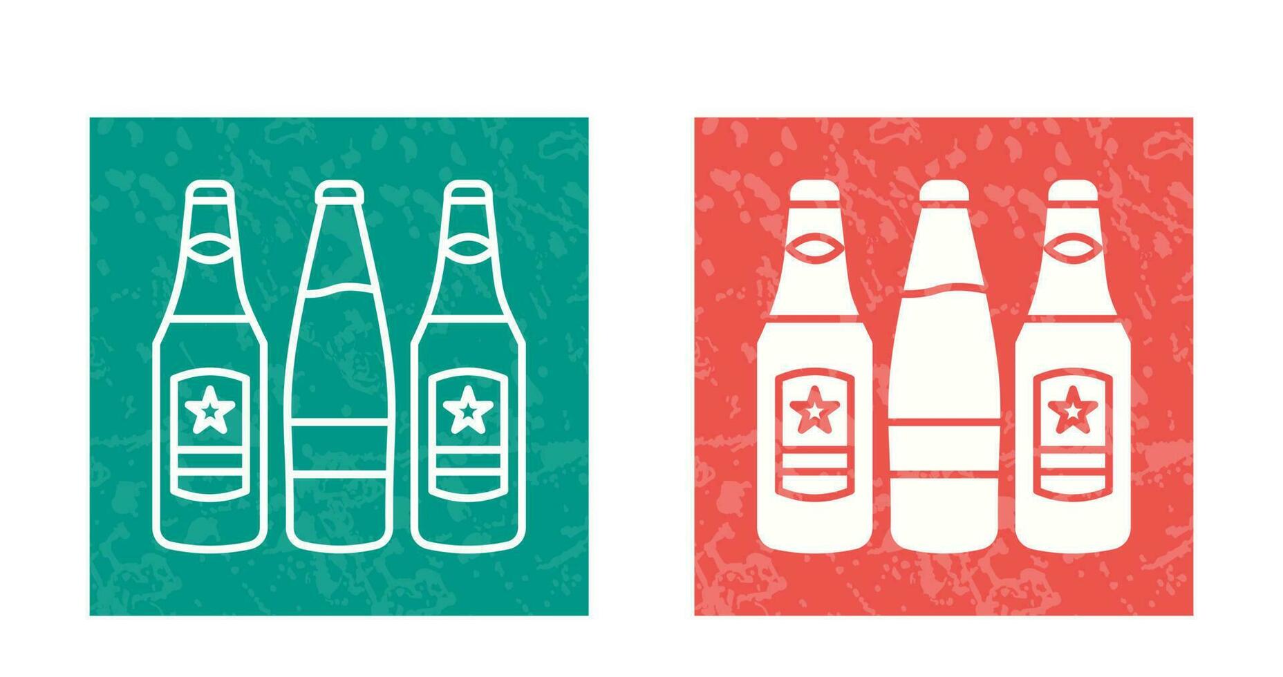 icono de vector de botellas de cerveza