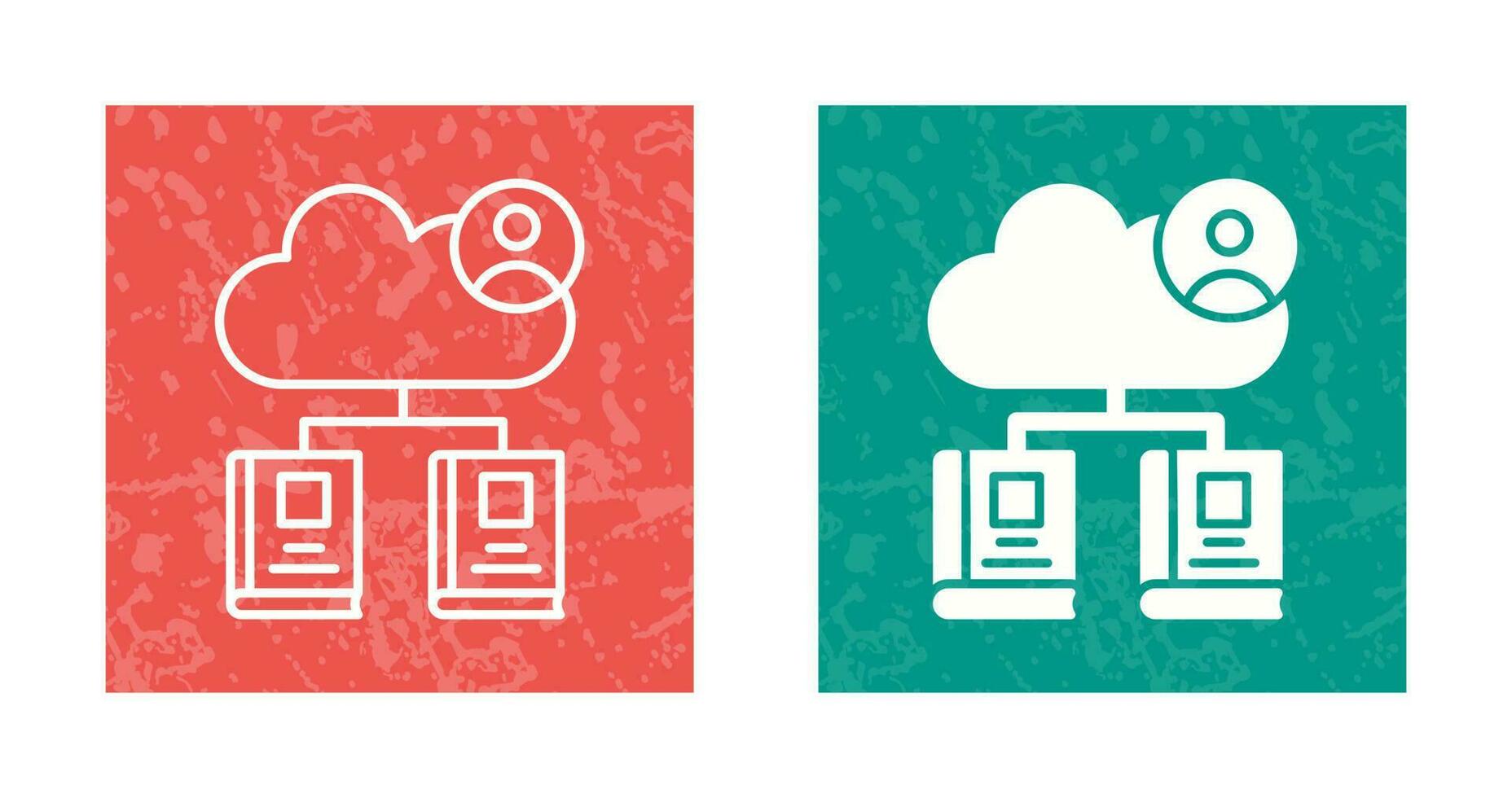 Cloud Library Vector Icon