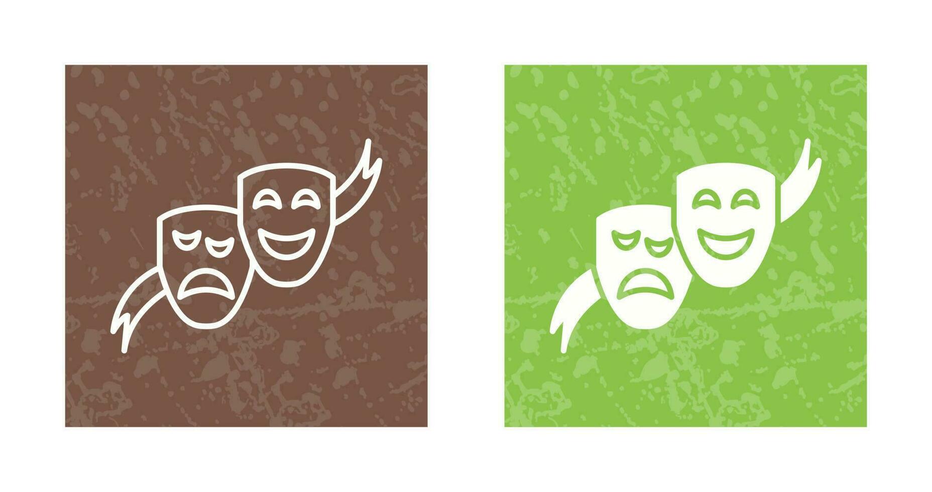 icono de vector de máscaras de teatro