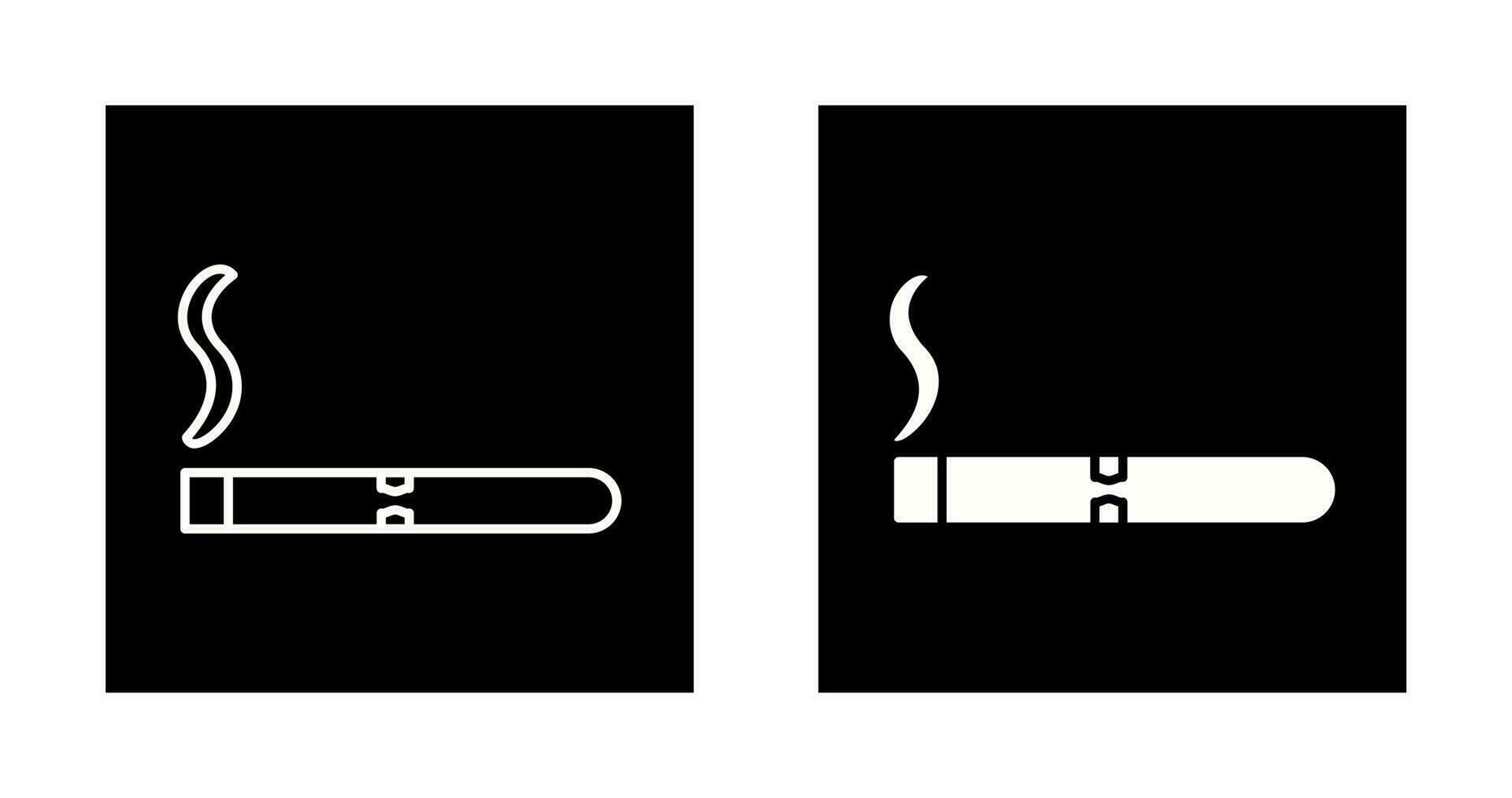 Unique Lit Cigar Vector Icon