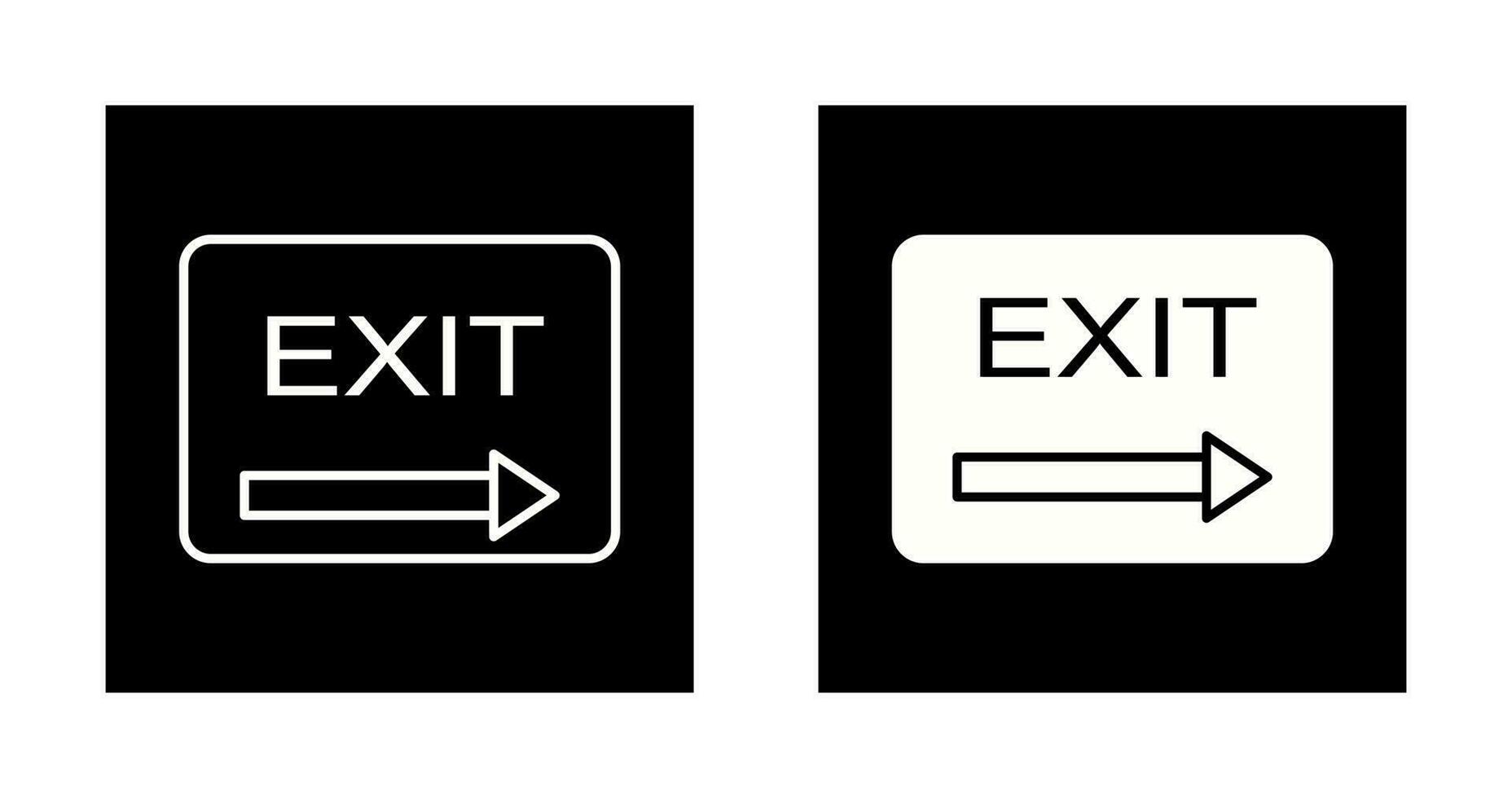 Unique Exit Vector Icon