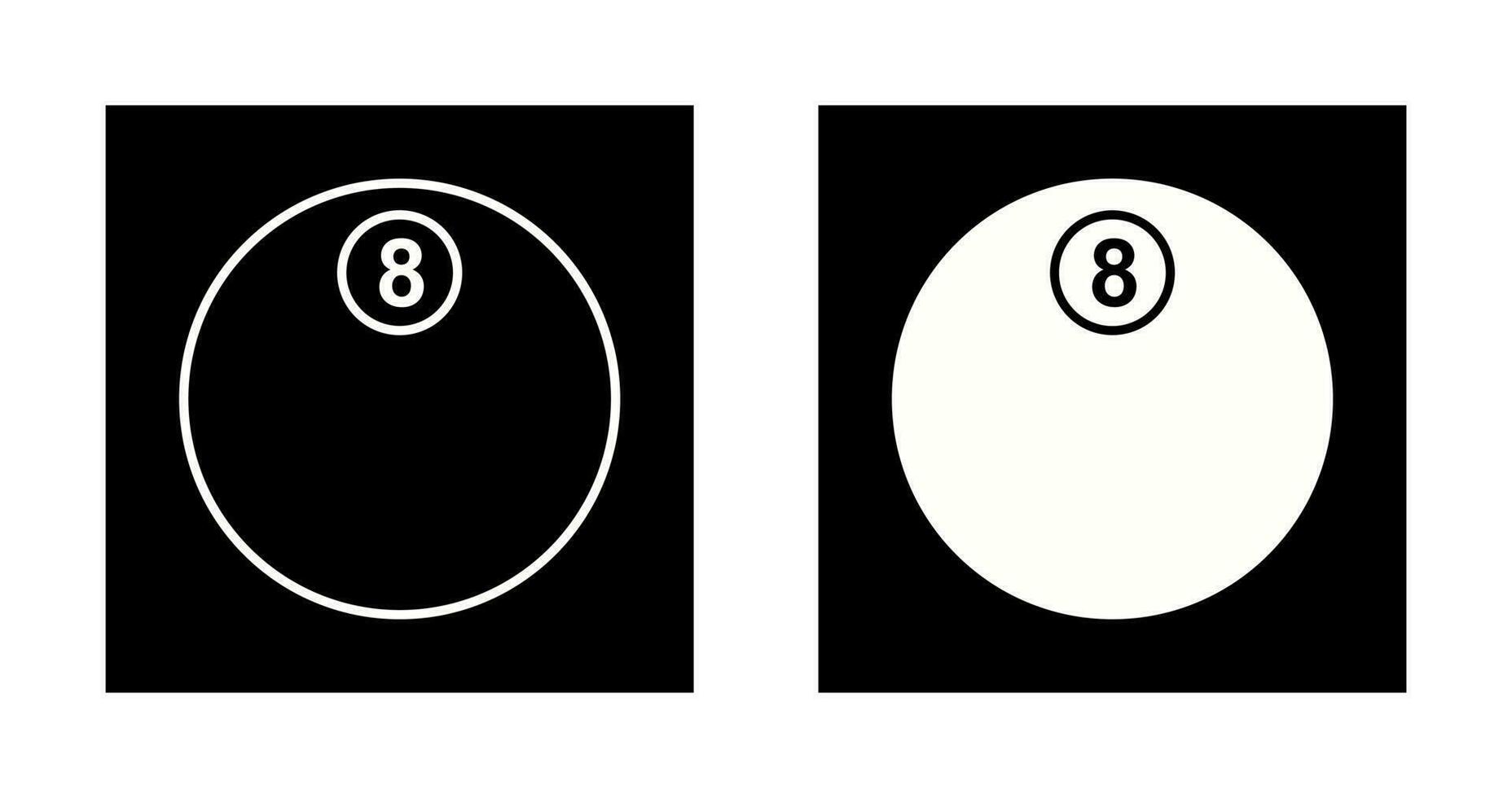 Unique Eight Ball Vector Icon