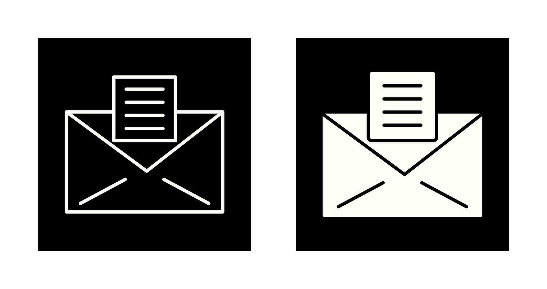 icono de vector de documentos de correo electrónico