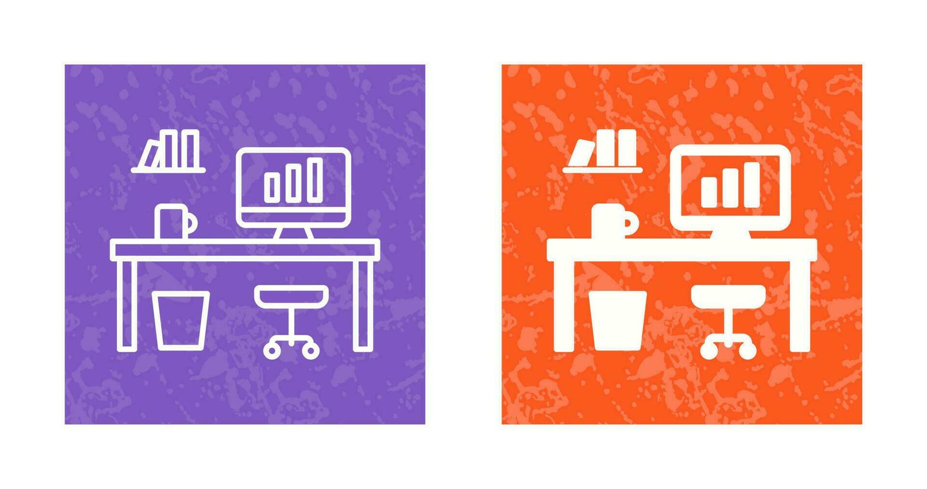 Office Desk Vector Icon