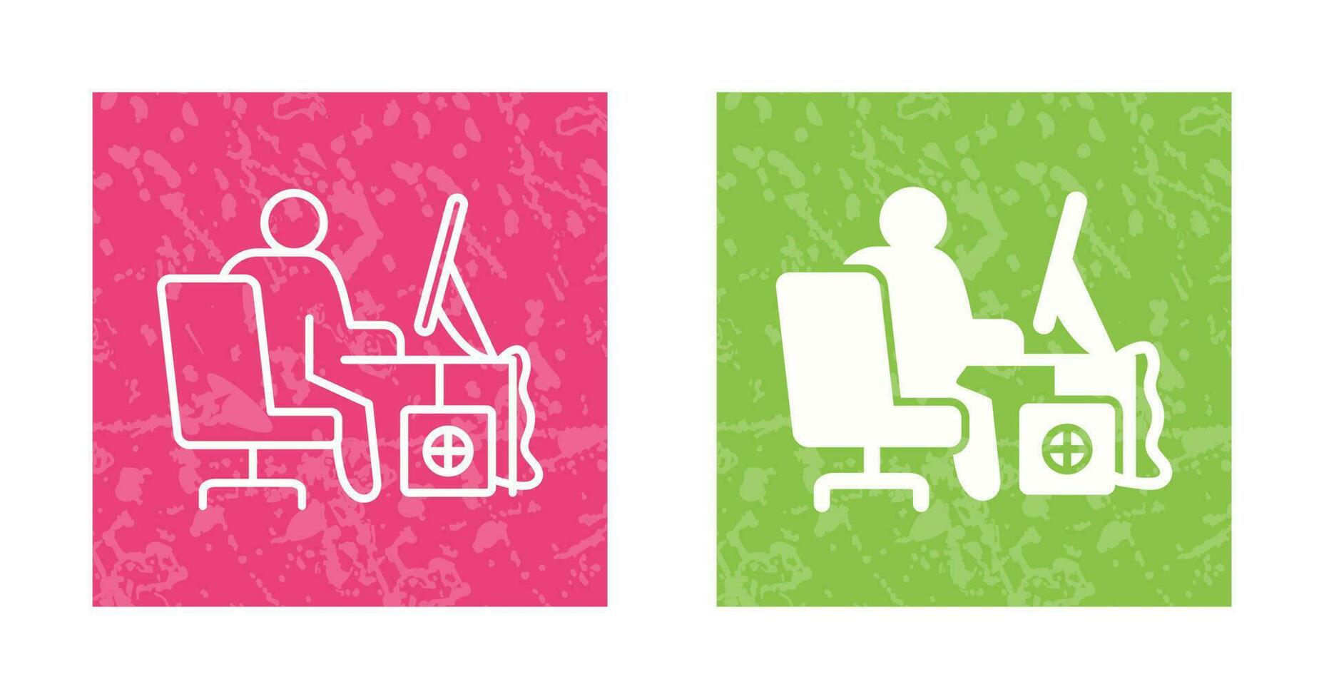 Computer Worker Vector Icon