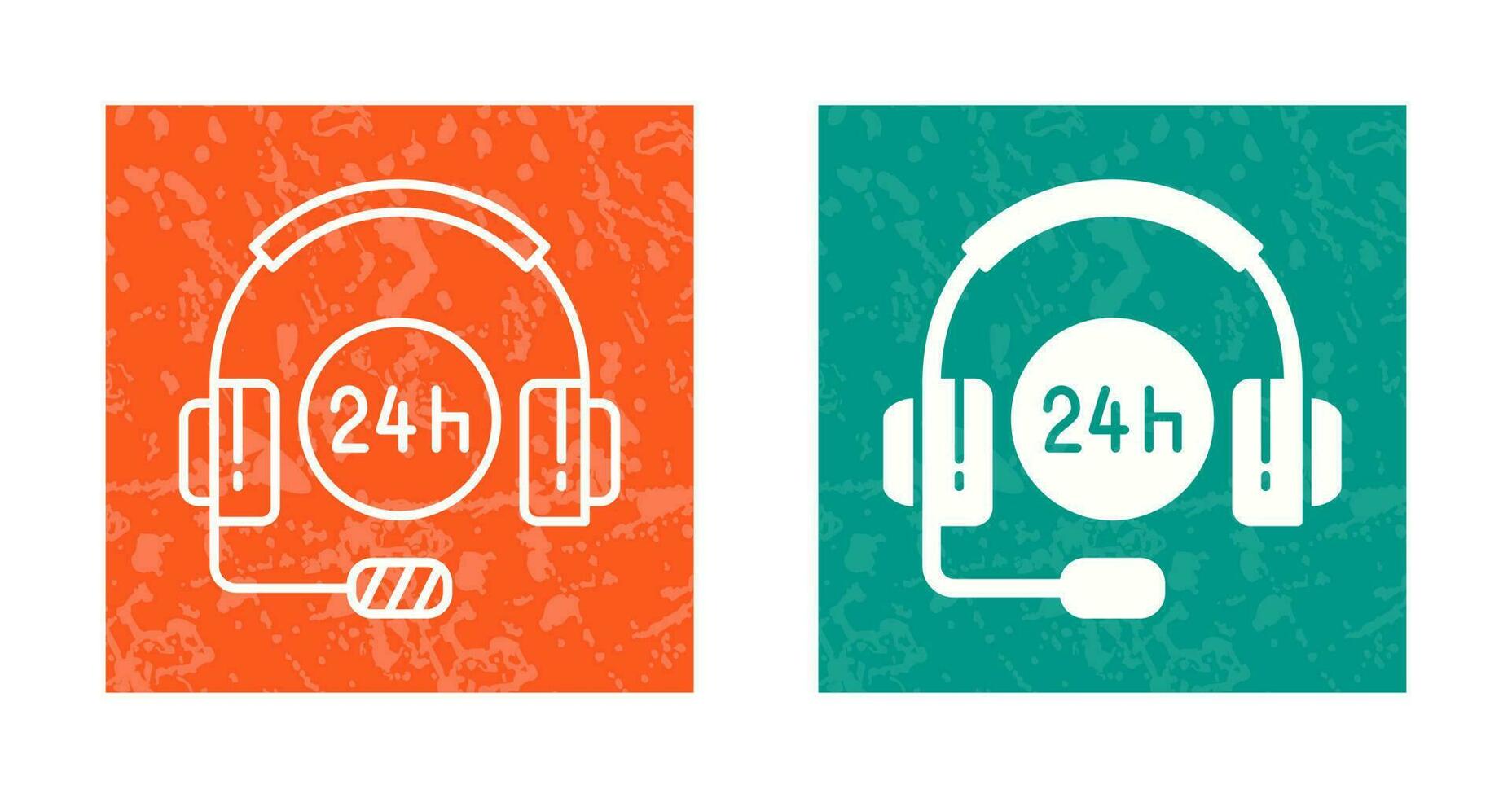 24 Hours Support Vector Icon