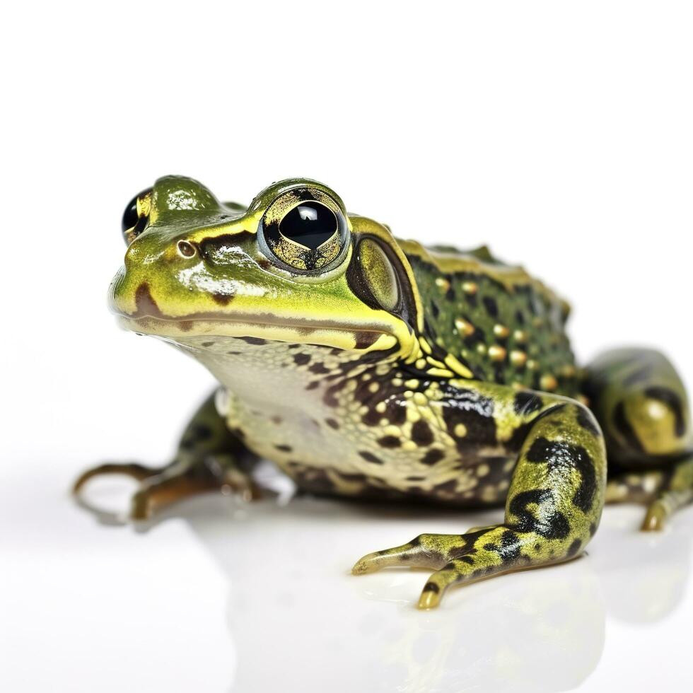 Frog isolated on white background, generate ai photo