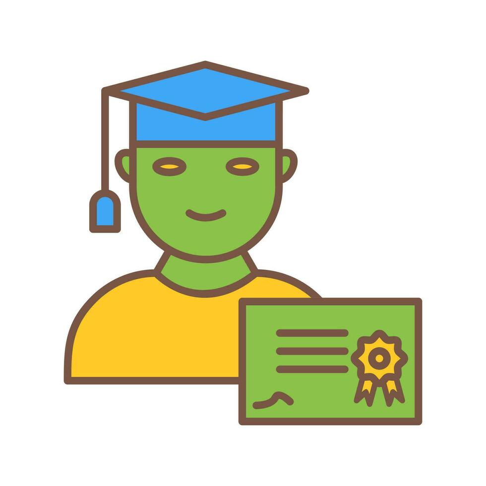 Unique Receiving Diploma Vector Icon