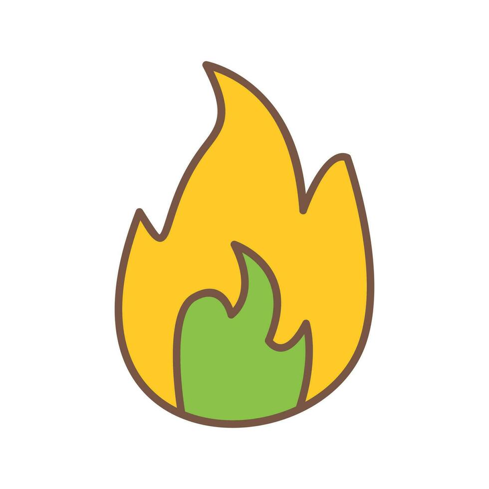Unique Flame Vector Icon