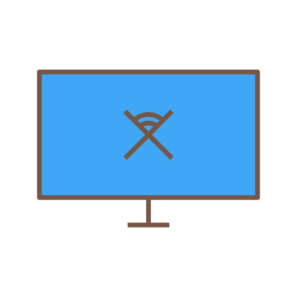 Unique Disconnected Network Vector Icon