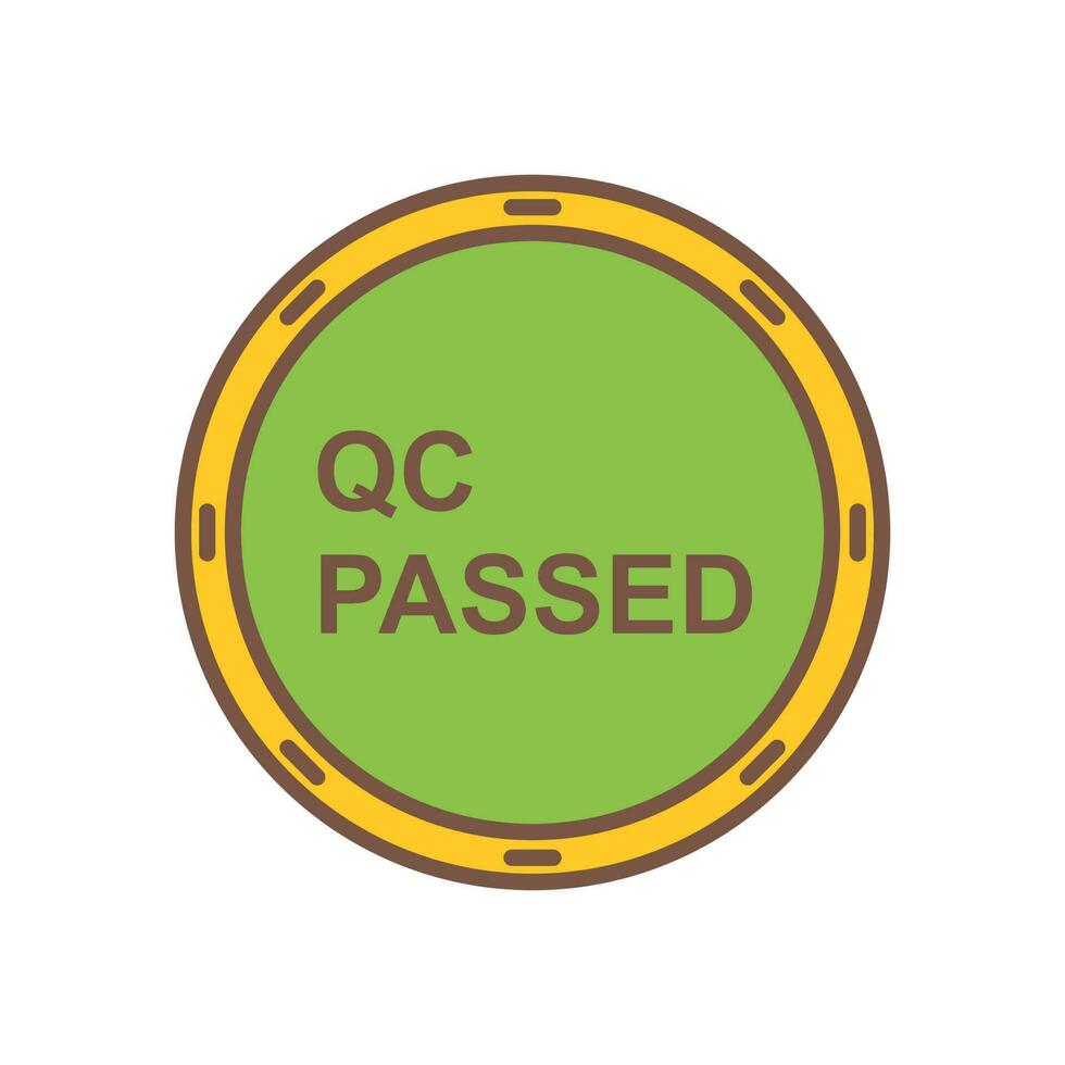 Unique QC Passed Vector Icon