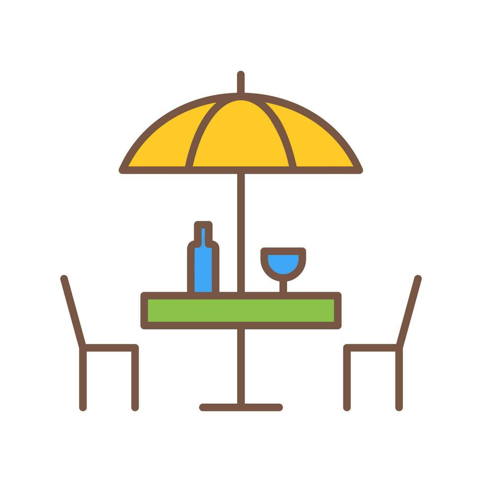 Unique Cafe Table Vector Icon