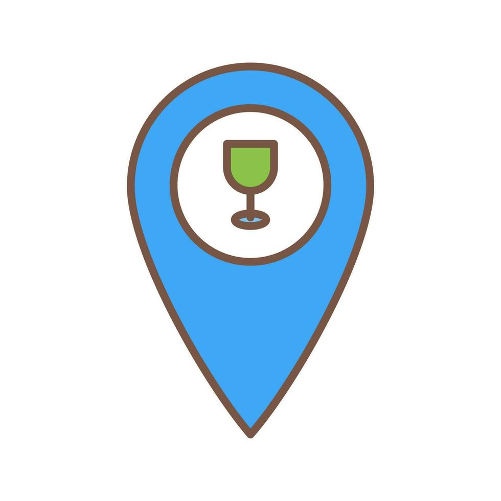 Unique Bar Location Vector Icon