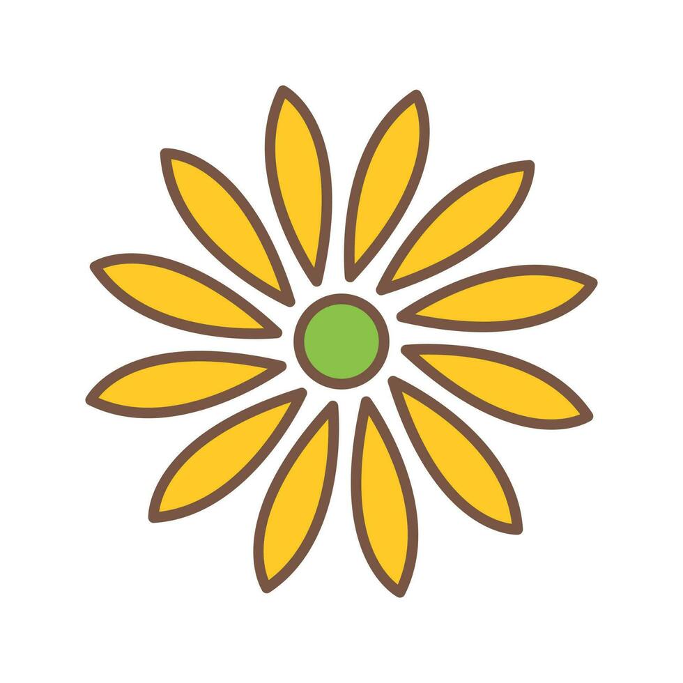Unique Flower Vector Icon
