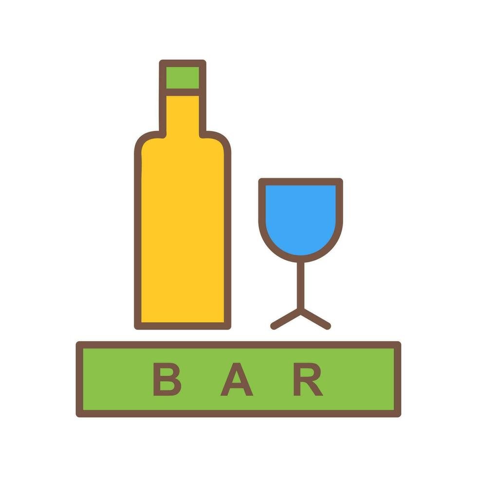 Unique Bar Sign Vector Icon