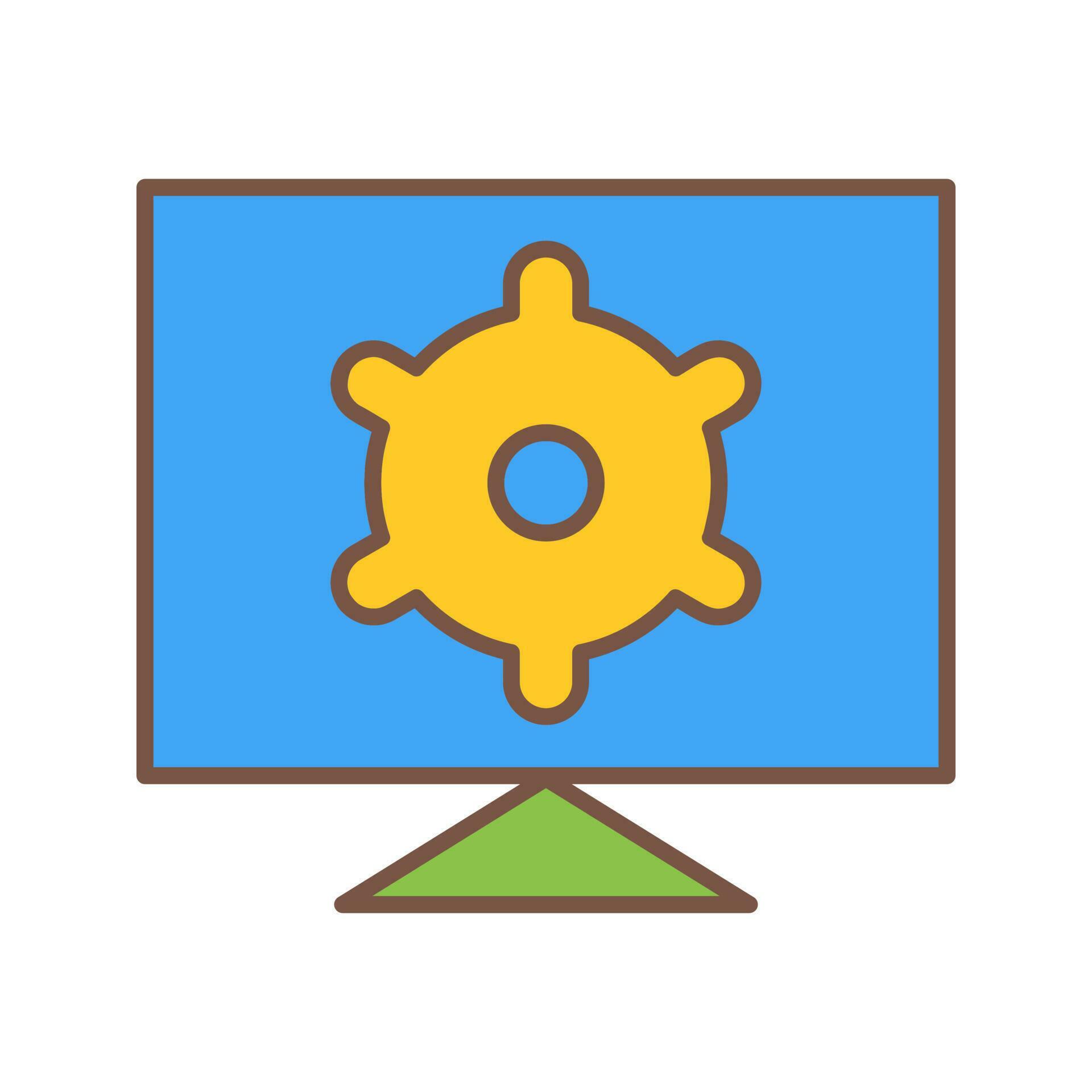 Computer Settings Vector Icon 24428470 Vector Art at Vecteezy