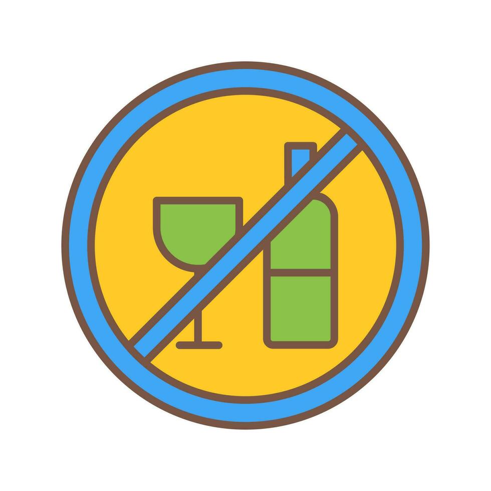 No Drinking Vector Icon