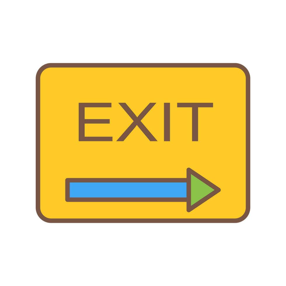 Unique Exit Vector Icon