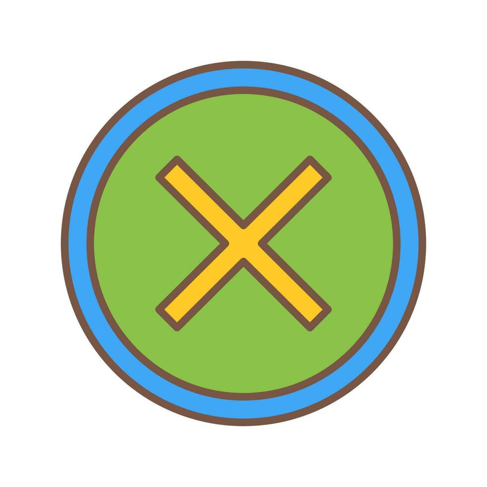 Do Not Cross Vector Icon
