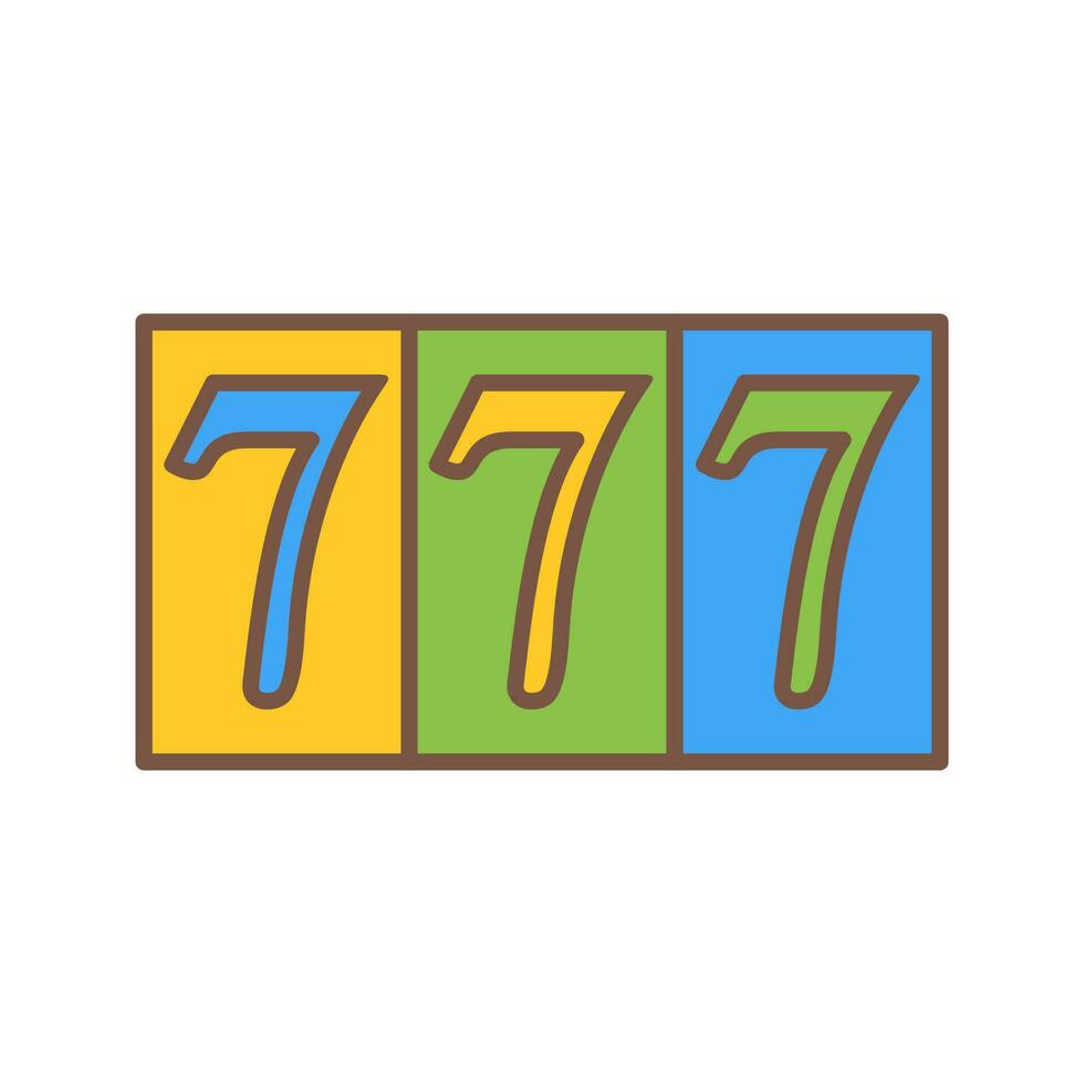 Triple Sevens Vector Icon