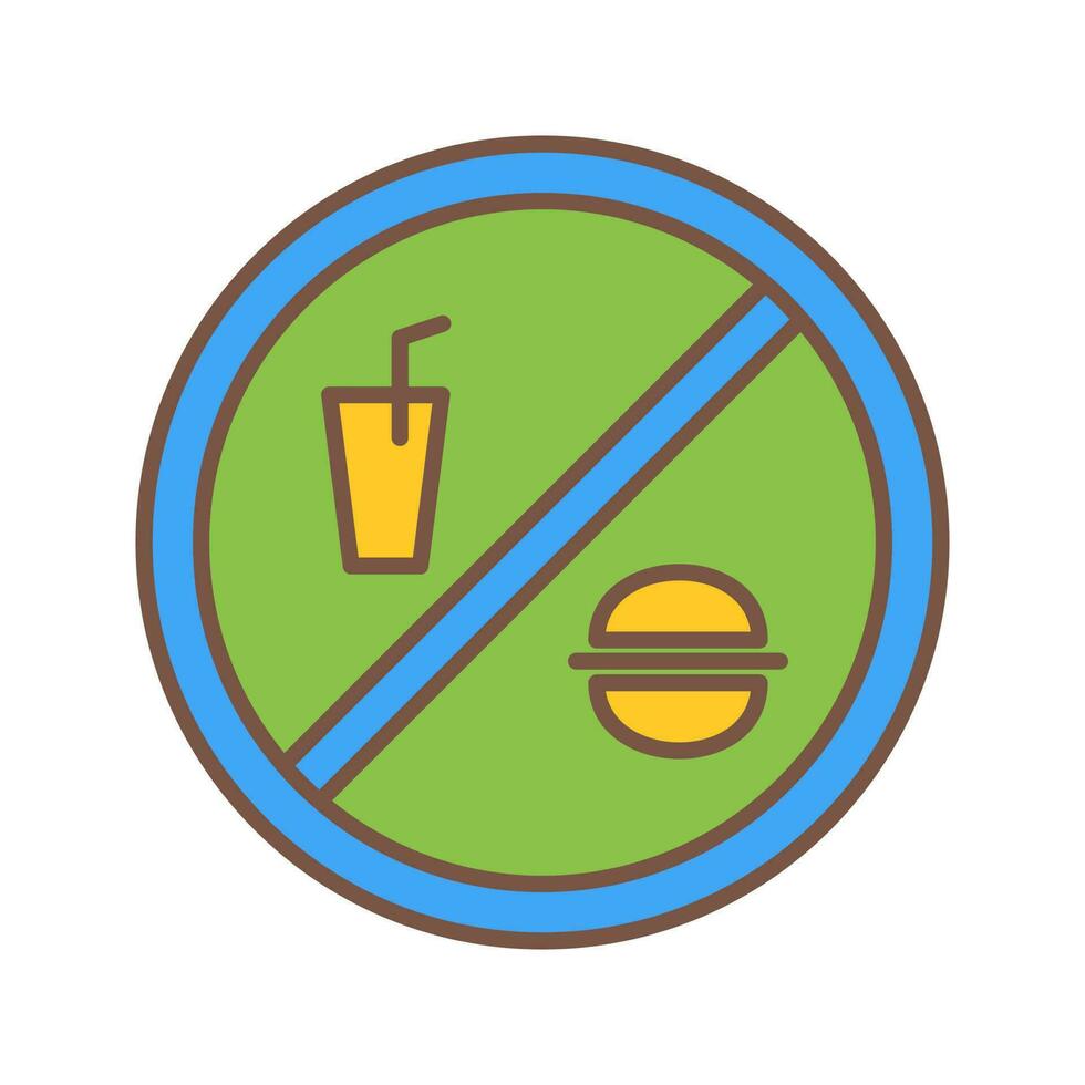 No Food or Drinks Vector Icon