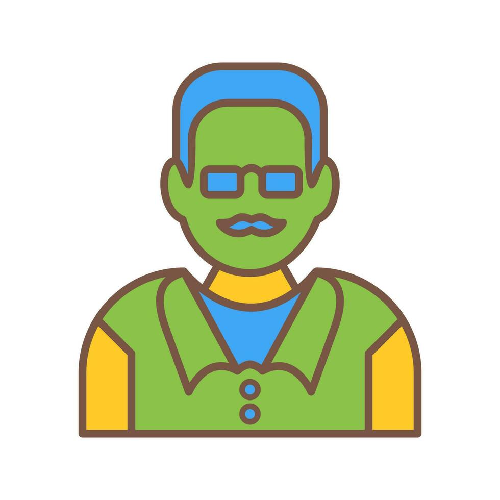Unique Male Professor Vector Icon