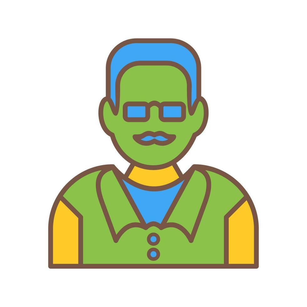 Unique Male Professor Vector Icon