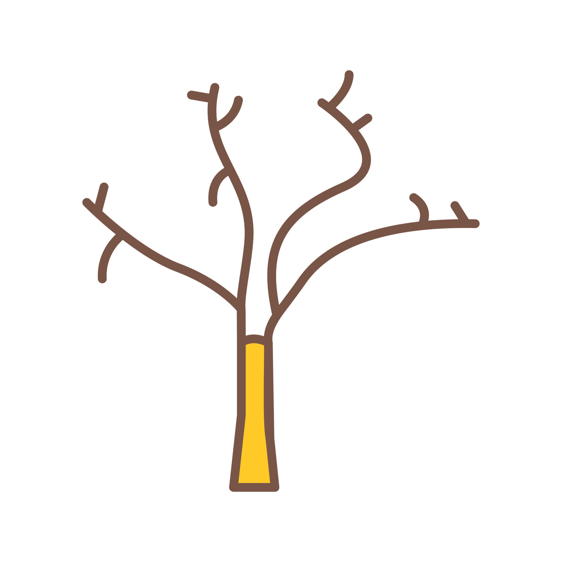 cartoon tree with branches no leaves