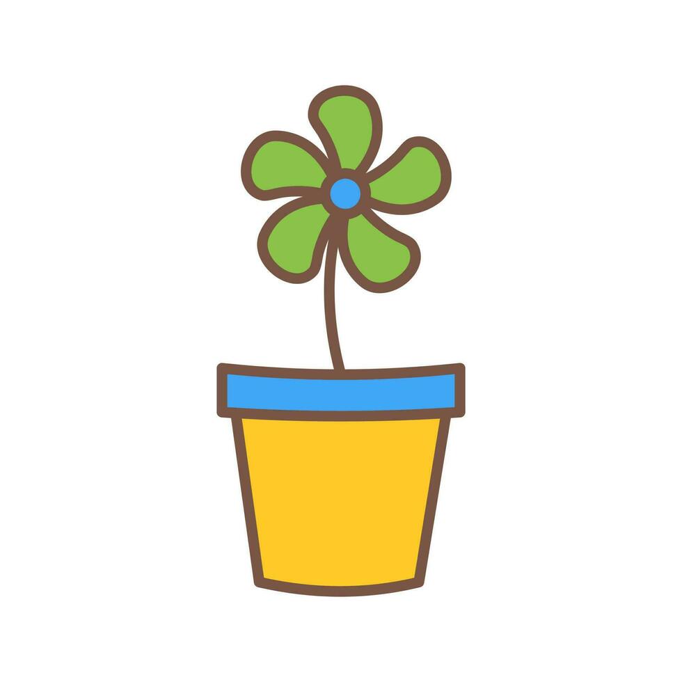 Flower Pot Vector Icon