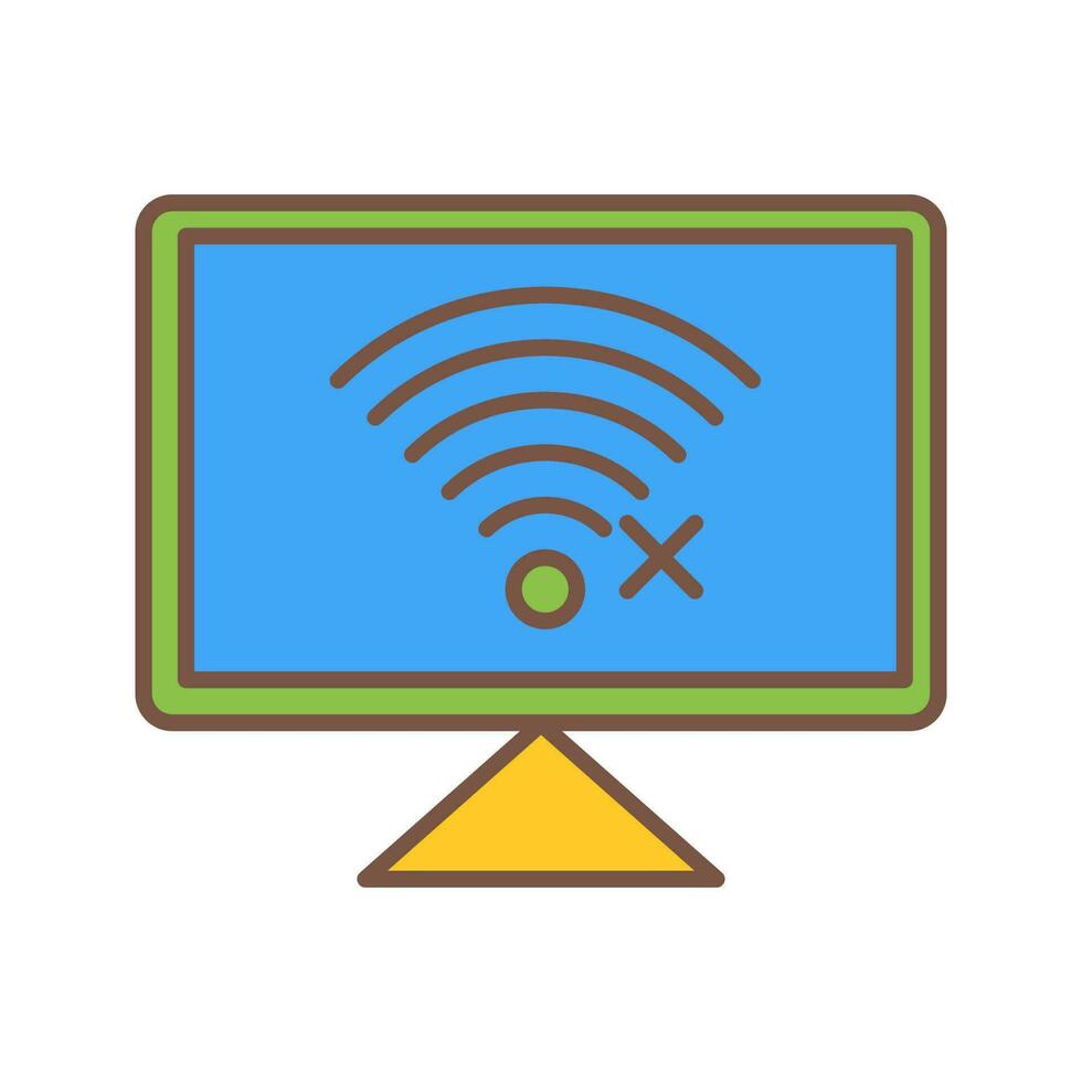 Disconnected Network Vector Icon