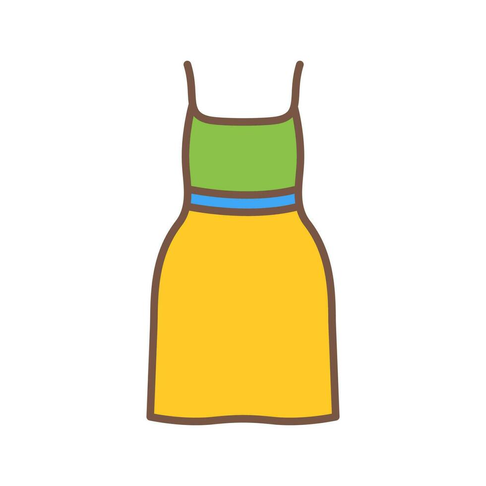 Cocktail Dress Vector Icon