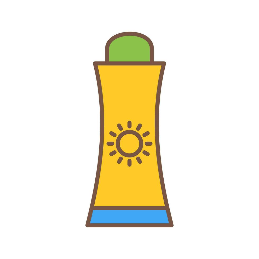 Sunblock Cream Vector Icon