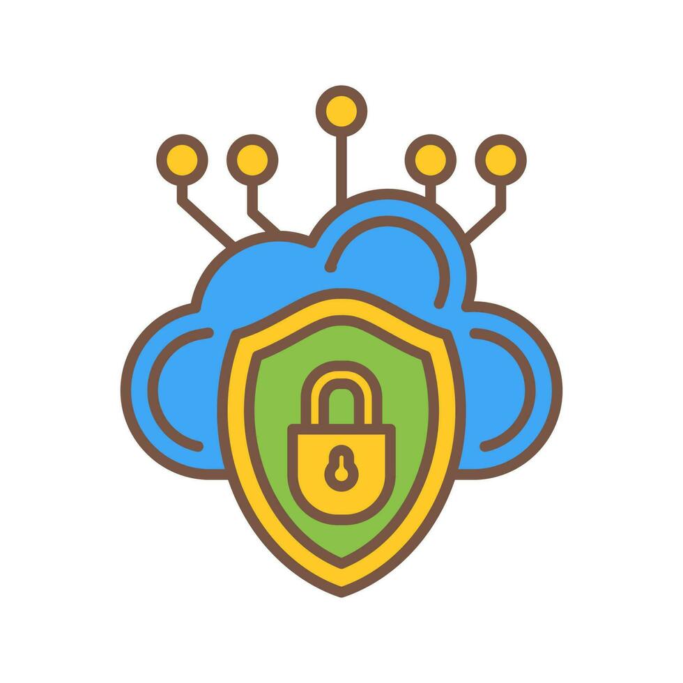 Cloud Security Vector Icon