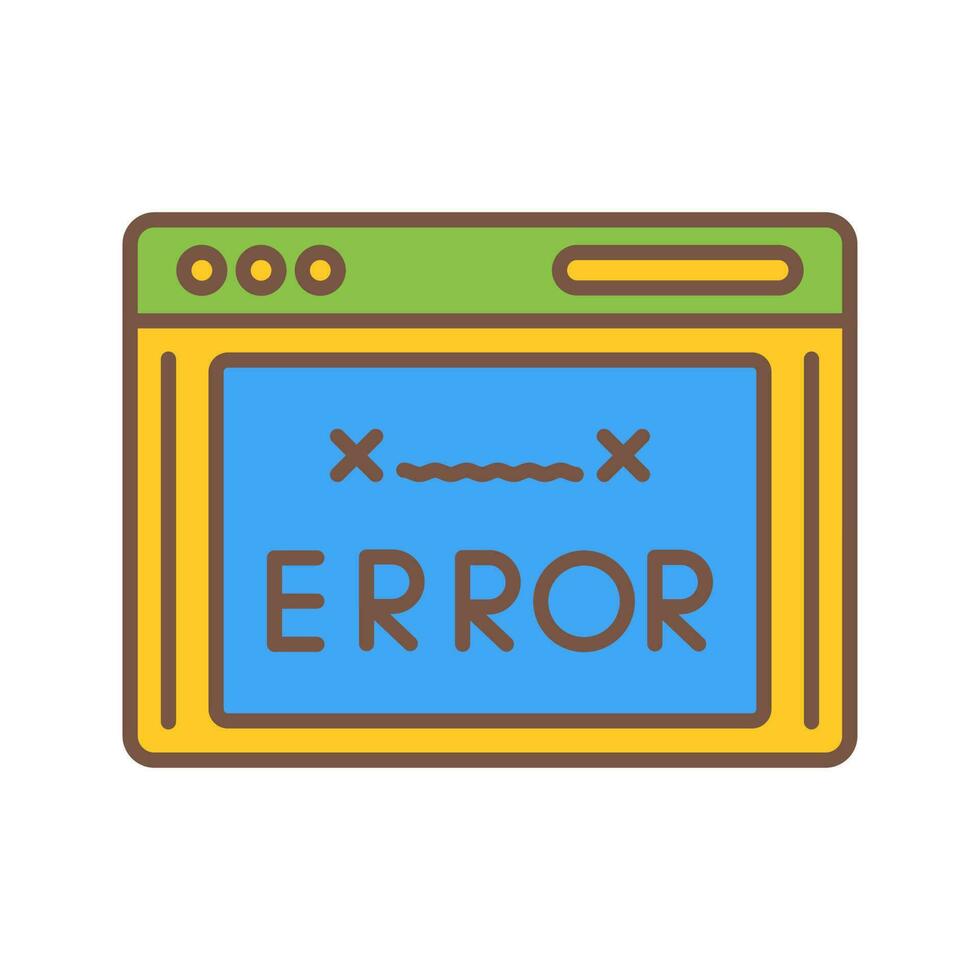 icono de vector de código de error