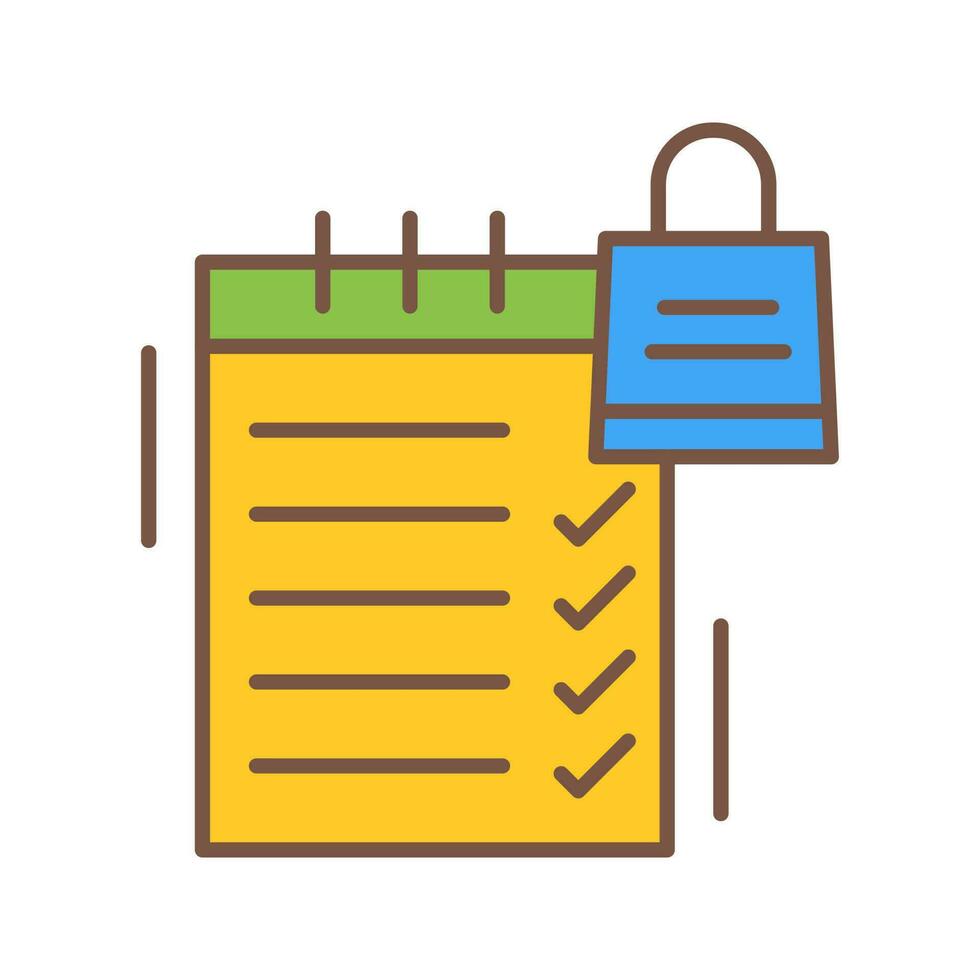 Shopping List Vector Icon