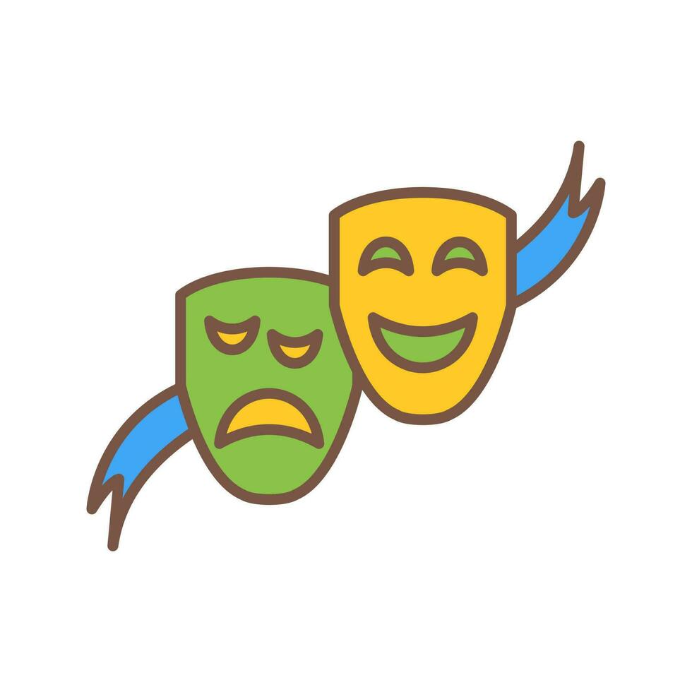 Theater Masks Vector Icon