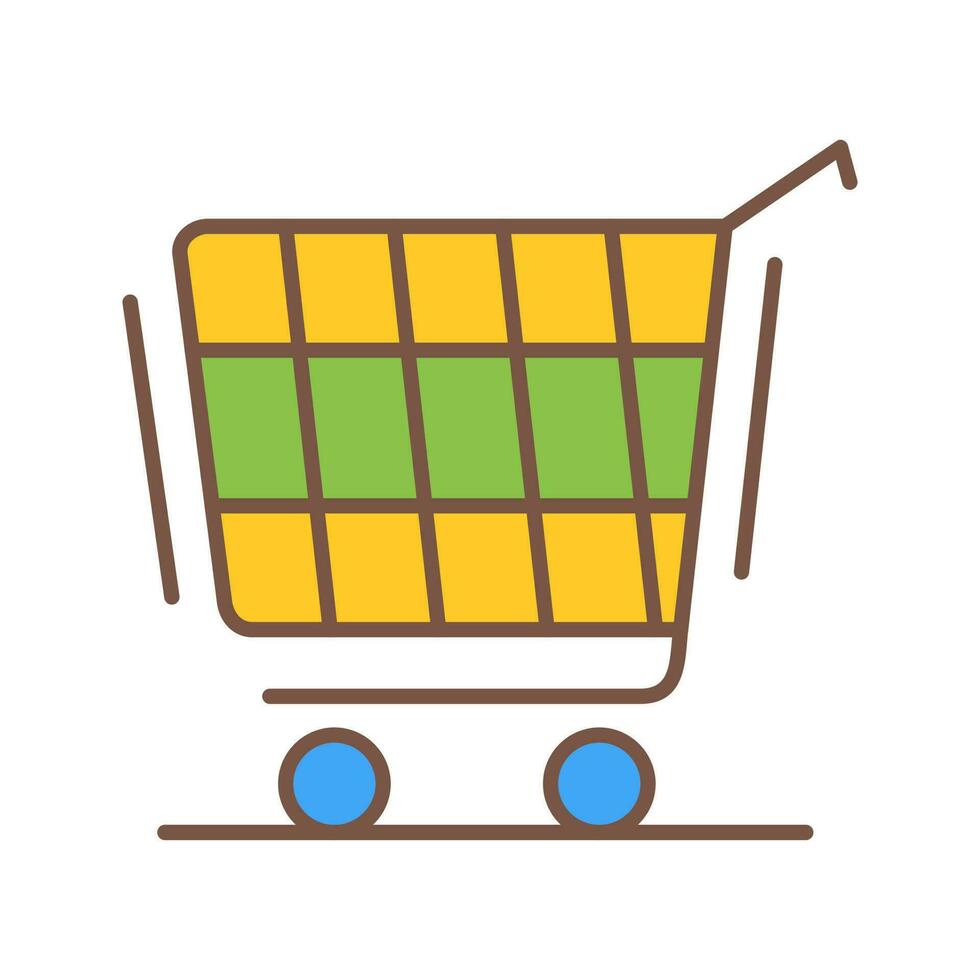 icono de vector de carrito de compras