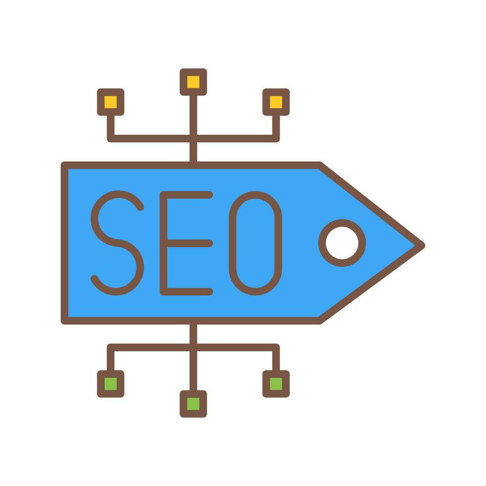 icono de vector de etiqueta seo