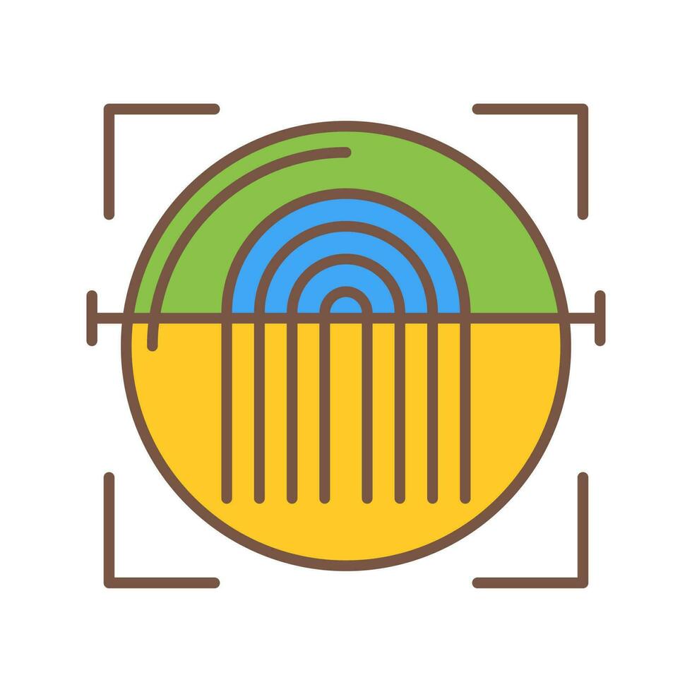 Fingerprint Scanner Vector Icon