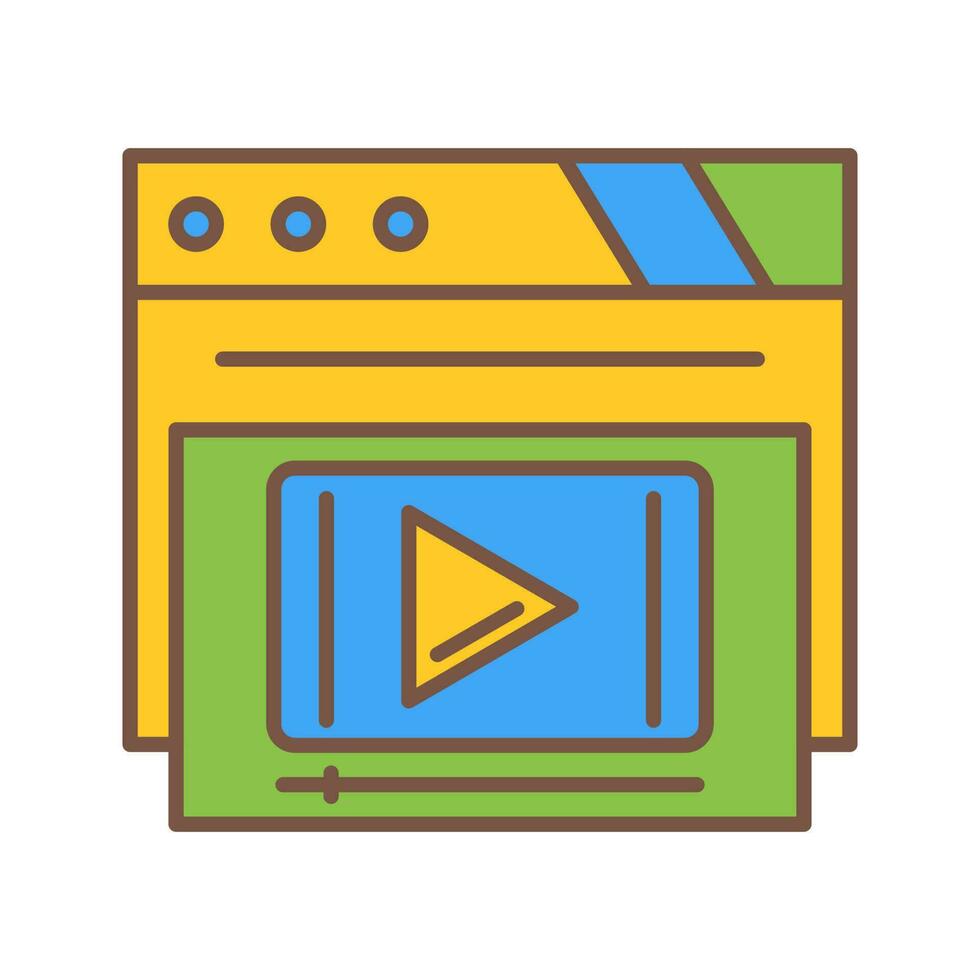 Video Player Vector Icon