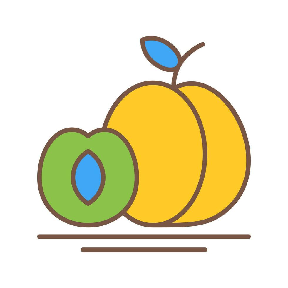 Apricot Vector Icon