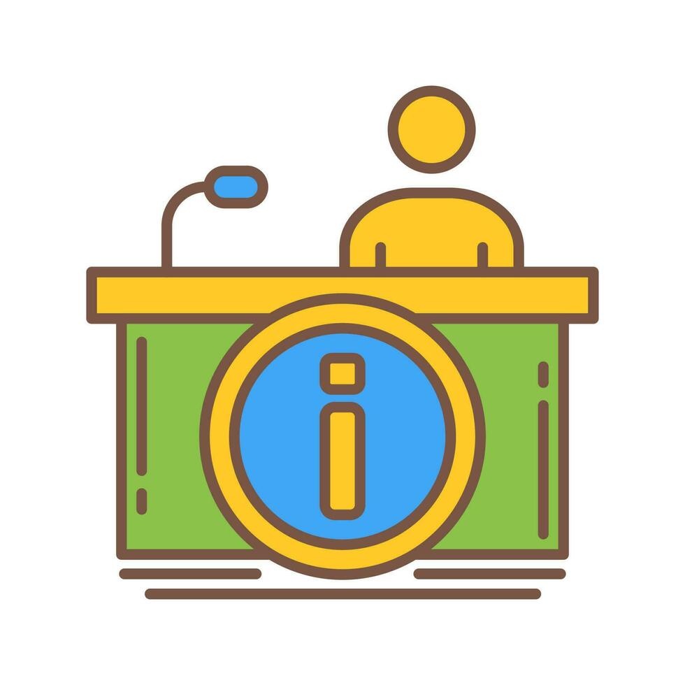 Information Desk Vector Icon