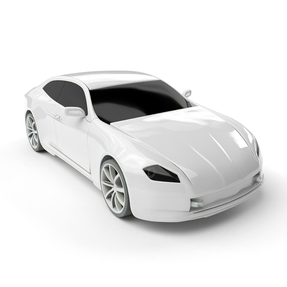 car isolated on white background, generate ai photo