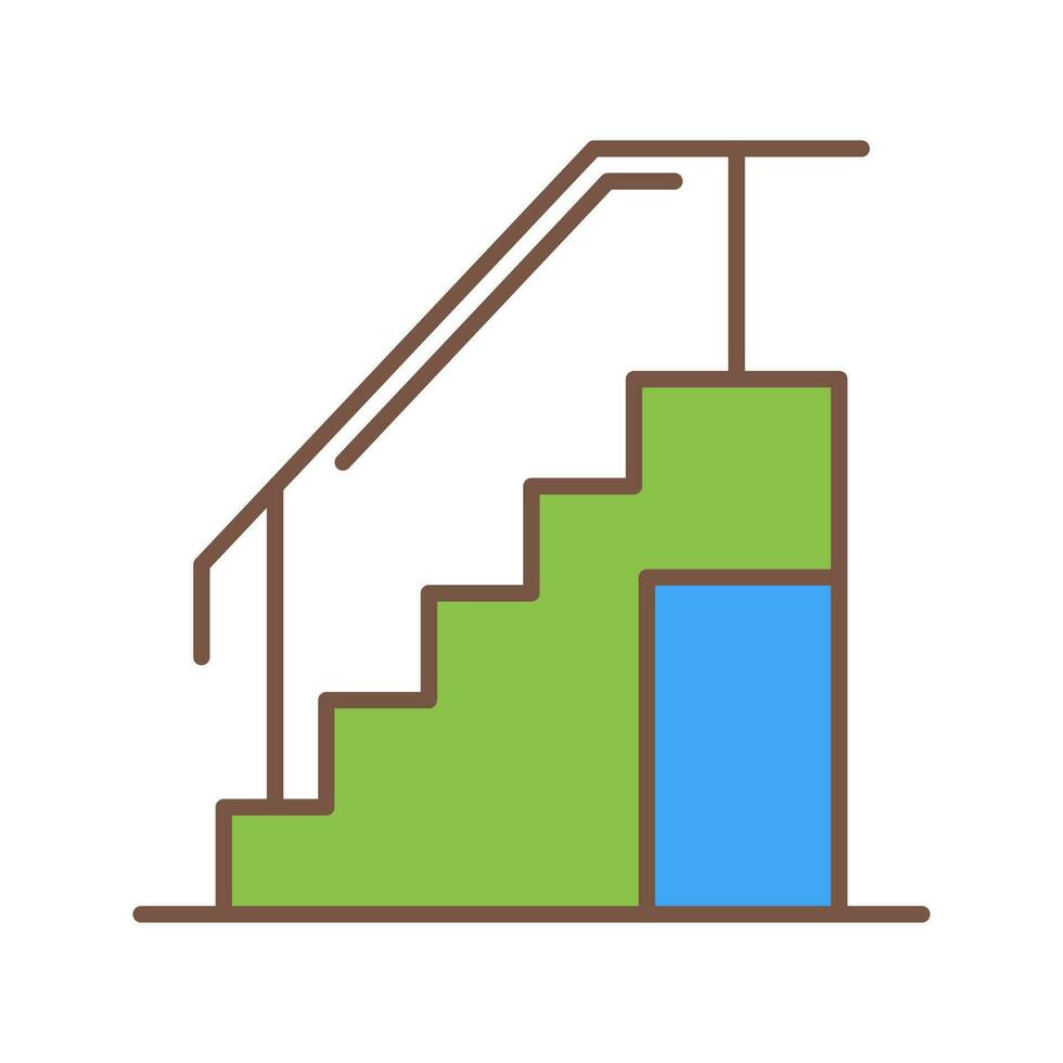 icono de vector de escaleras