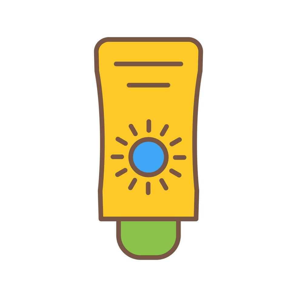 Sun Cream Vector Icon