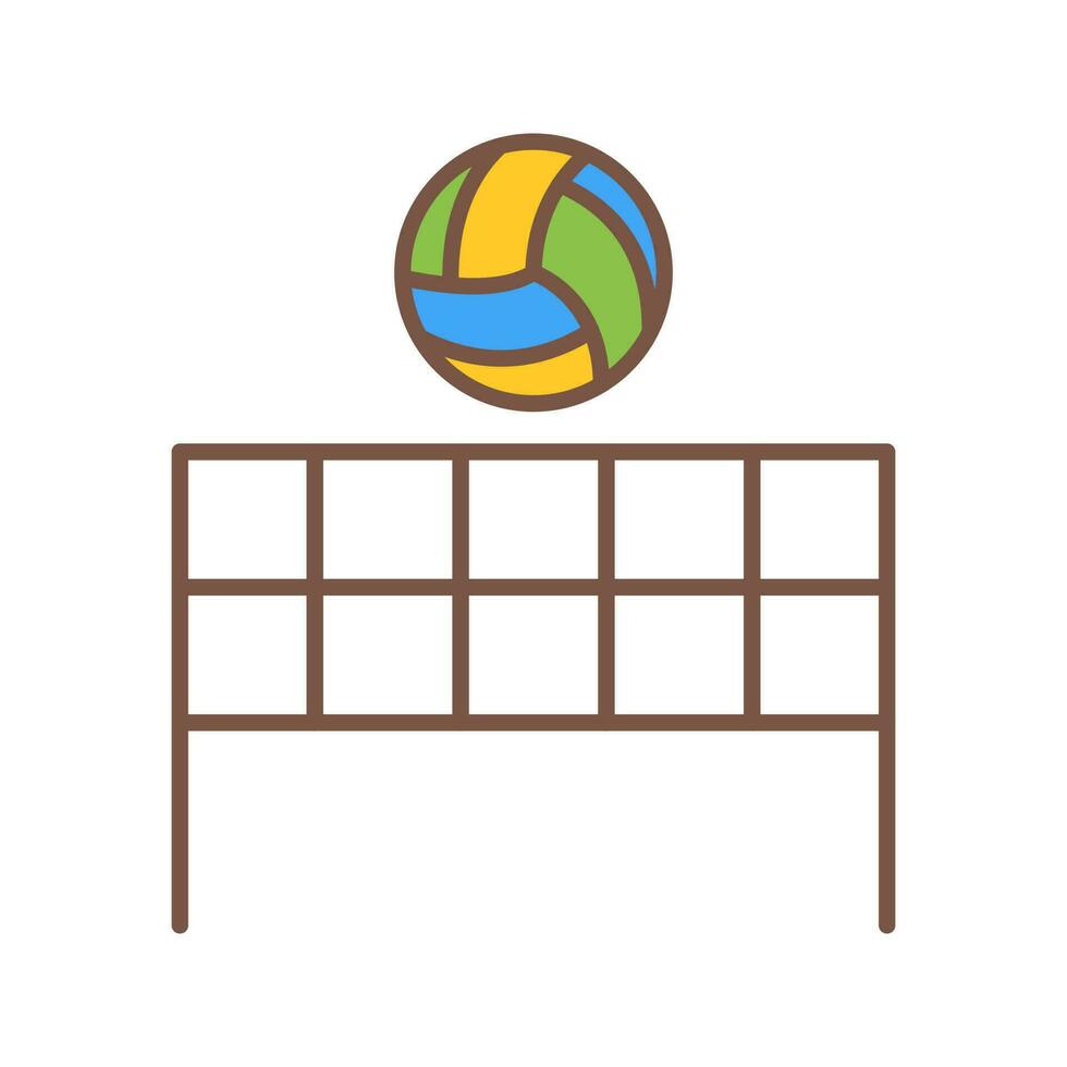 icono de vector de voleibol de playa